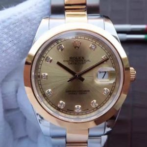 Replica Rolex DateJust 41mm 126331 Noob RG Wrapped RG Dial Diamonds Markers SS/RG Jubilee Bracelet A3235