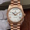 Replica Rolex Day-Date 40mm 228235 RG Noob Silver Dial Roman Markers RG President Bracelet A3255