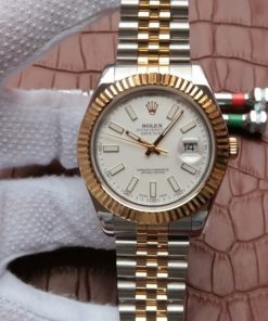 Replica Rolex DateJust 41mm 126333 Noob YG Wrapped White Dial SS/YG Jubilee Bracelet A2836