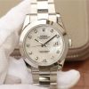 Replica Rolex DateJust 41mm 126300 Noob White MOP Dial Diamonds Markers SS Bracelet A3235