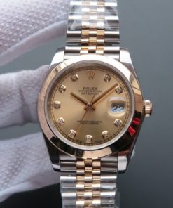 Replica Rolex DateJust 41mm 126303 Noob RG Wrapped RG Dial Diamonds Markers SS/RG Bracelet A2836