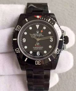 Replica Rolex Fragment Submariner 116610 PVD Black Dial PVD Bracelet A2836