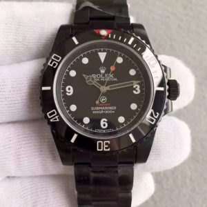 Replica Rolex Fragment Submariner 116610 PVD Black Dial PVD Bracelet A2836