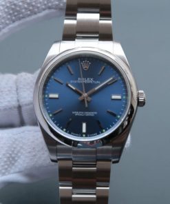 Replica Rolex Oyster Perpetual 39mm 114300 Blue Dial on SS Bracelet SH3132