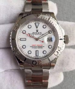 Replica Rolex Yacht-Master 116622 Noob White Dial on SS Bracelet A2824