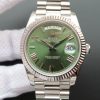 Replica Rolex Day-Date 40mm 228239 Noob Olive Green Dial SS President Bracelet A3255