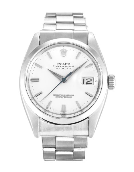 36 MM Steel (Oyster) Silver Baton Replica Rolex Oyster Perpetual Date 1500