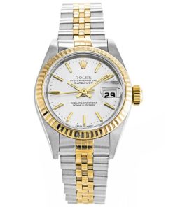 26 MM Ladies Gold Plated 316 Grade Stainless Steel White Replica Rolex Datejust 79173