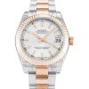 31 MM Steel & Rose Gold Silver Baton Replica Rolex Datejust Mid-Size 178271