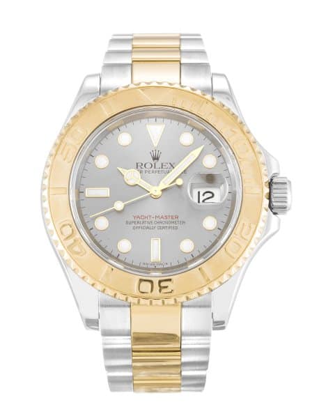 40 MM Steel & Yellow Gold Silver Replica Rolex Yacht-Master 16623