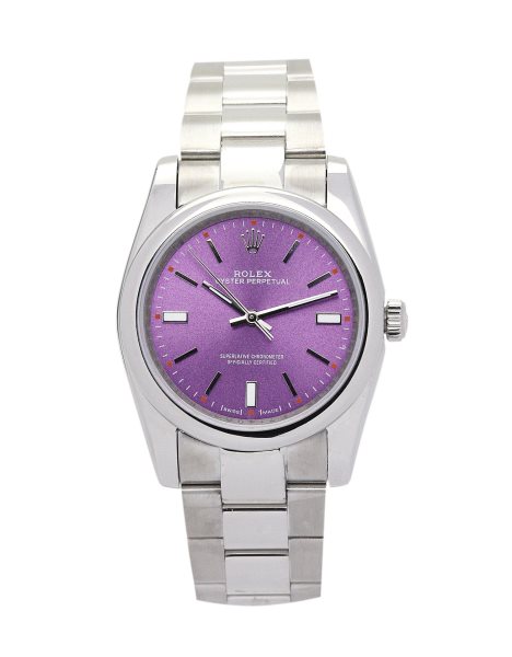 31 MM Steel (Oyster) Purple dial Replica Rolex Lady Oyster Perpetual 177200