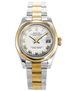 26 MM Ladies Gold Plated 316 Grade Stainless Steel Replica Rolex Datejust 179163