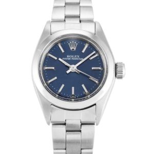 26 MM Steel (Oyster) Blue Baton Replica Rolex Lady Oyster Perpetual 6718