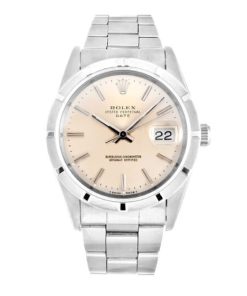 34 MM Steel (Oyster) Silver Baton Replica Rolex Oyster Perpetual Date 15210