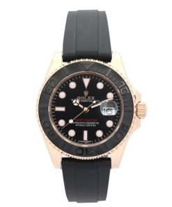 35 MM Rose gold & Steel Black dial Replica Rolex Yacht-Master 169622