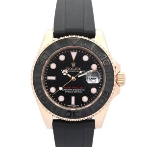 35 MM Rose gold & Steel Black dial Replica Rolex Yacht-Master 169622