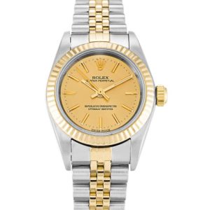 24 MM Steel & Yellow Gold Replica Rolex Lady Oyster Perpetual 76193