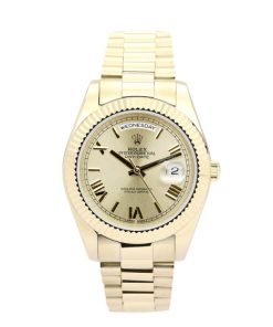 41 MM Yellow Gold (President) Gold dial Replica Rolex Day-Date II 218238