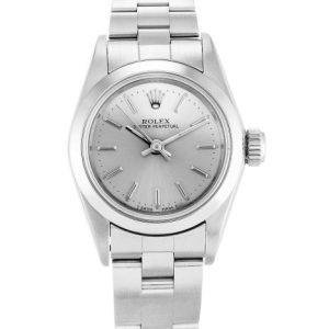 26 MM Steel (Oyster) Silver Baton Replica Rolex Lady Oyster Perpetual 67180