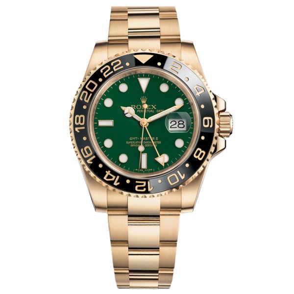 40 MM 316 Grade Stainless Steel, Gold Plated Replica Rolex GMT Master II 116718GSO